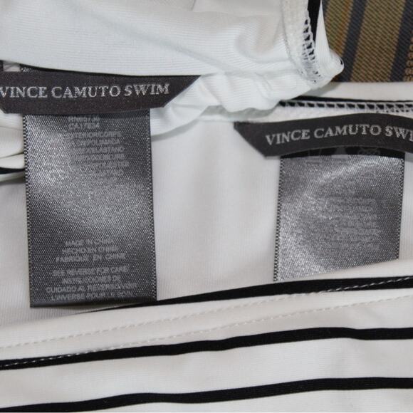 Vince Camuto Striped Bikini Set | Flutter Sleeve | On/Off Shoulder | Women’s L - Picture 4 of 6